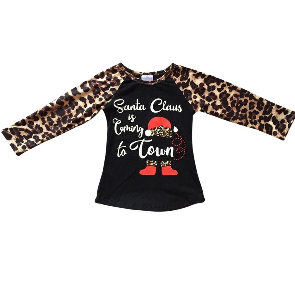 Little Girls Toddler Tshirt Thanksgiving Christmas Holiday Party Top T-Shirt Tee